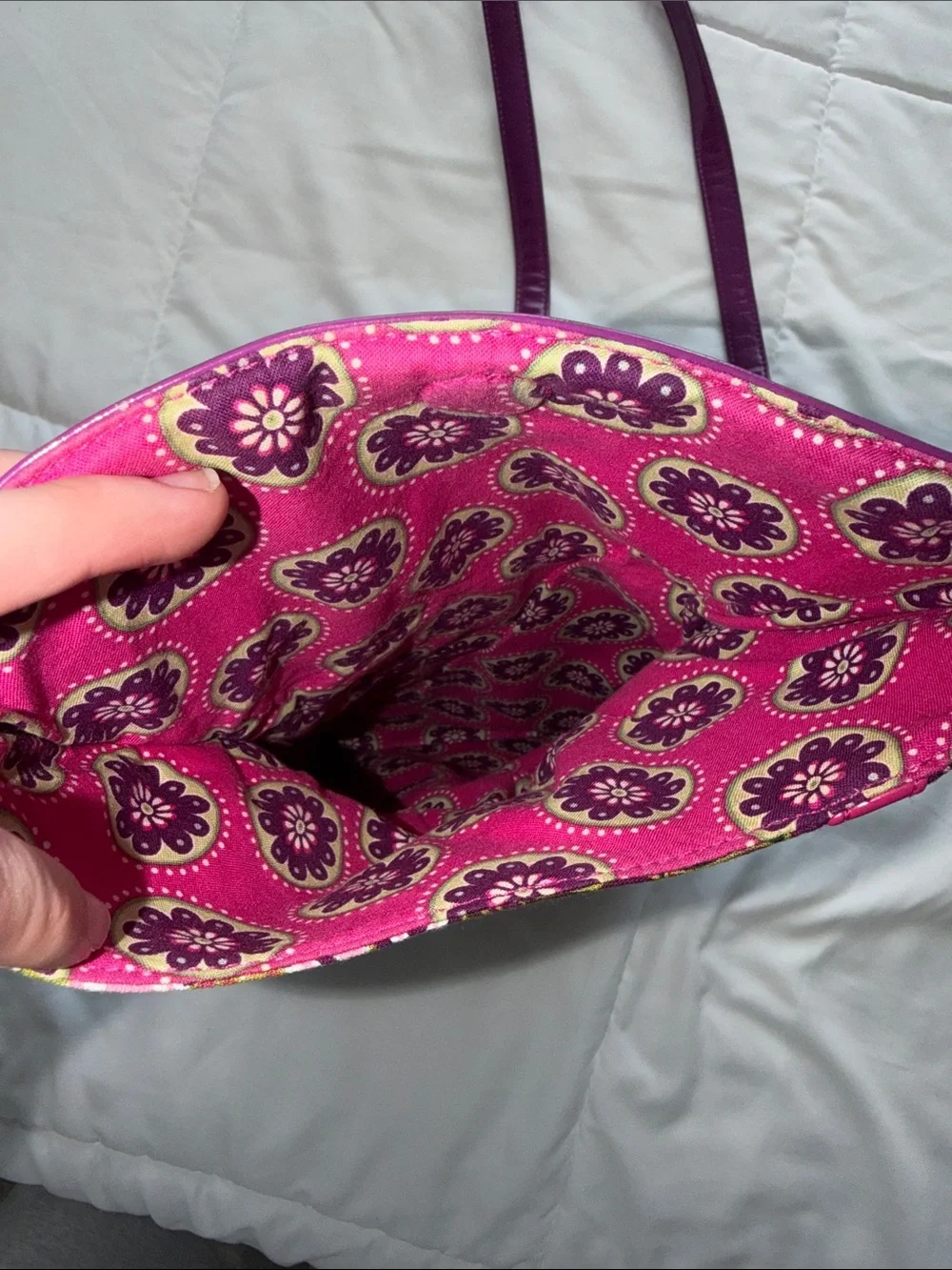 Vera Bradley Retired Mod Floral Pink Flap Hipster Crossbody Bag